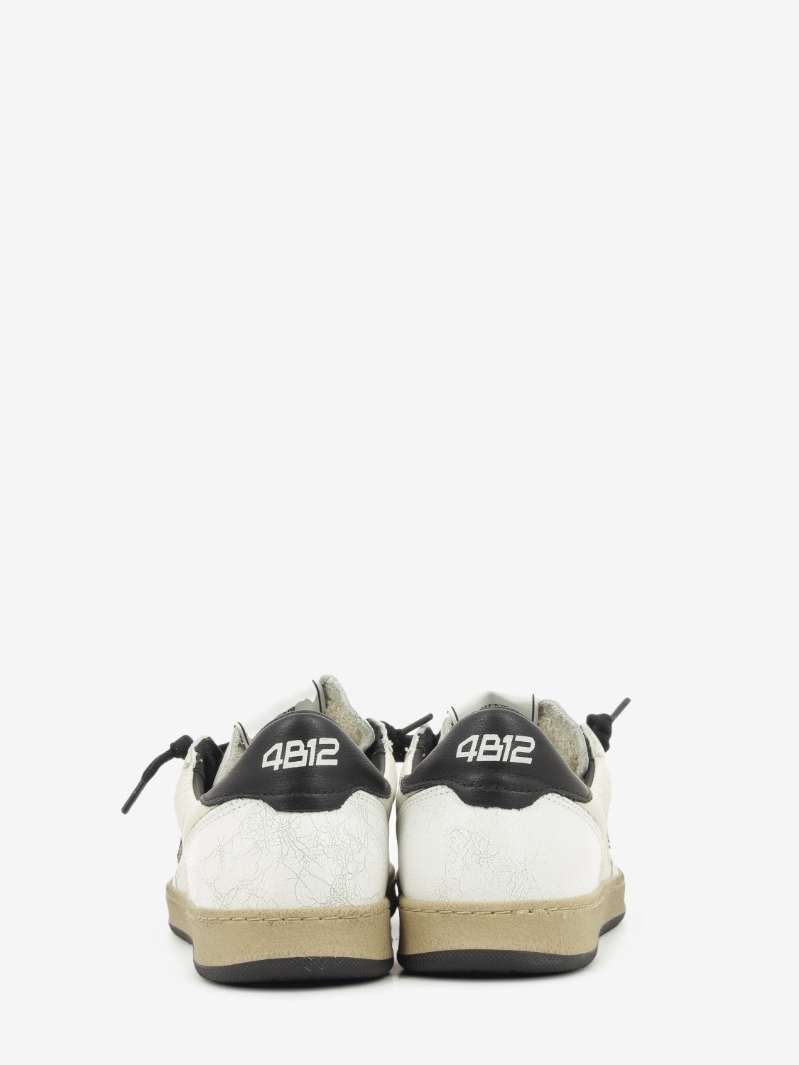 SNEAKER LEATHER WHITE/BLACK PLAYNEW-D2027
