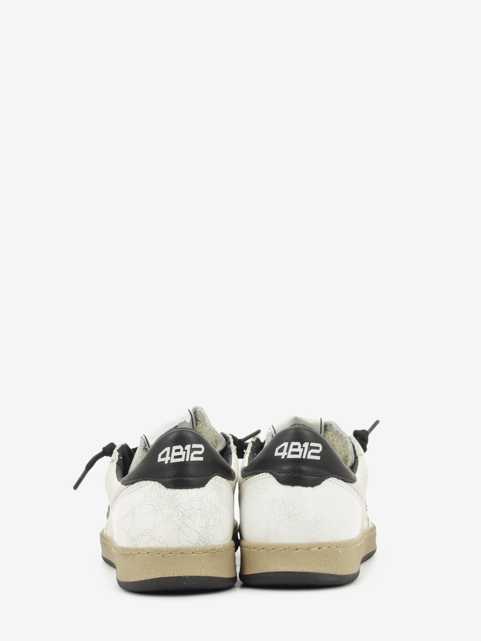 SNEAKER LEATHER WHITE/BLACK PLAYNEW-D2027