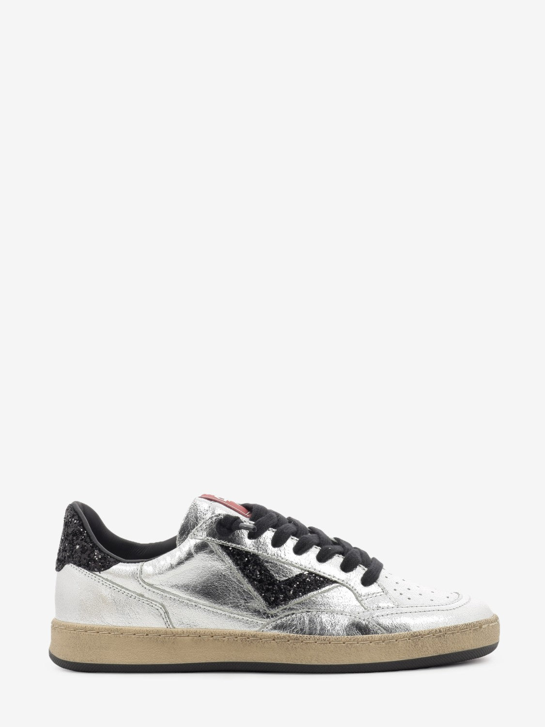 SNEAKER LEATHER LAMINATE SILVER PLAYNEW-D2049