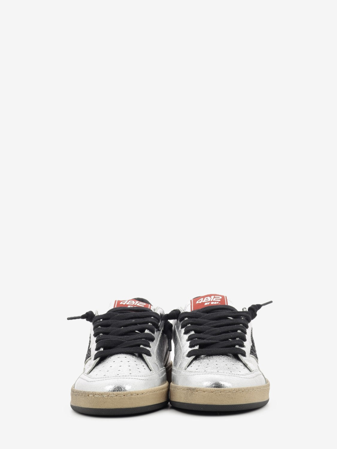 SNEAKER LEATHER LAMINATE SILVER PLAYNEW-D2049