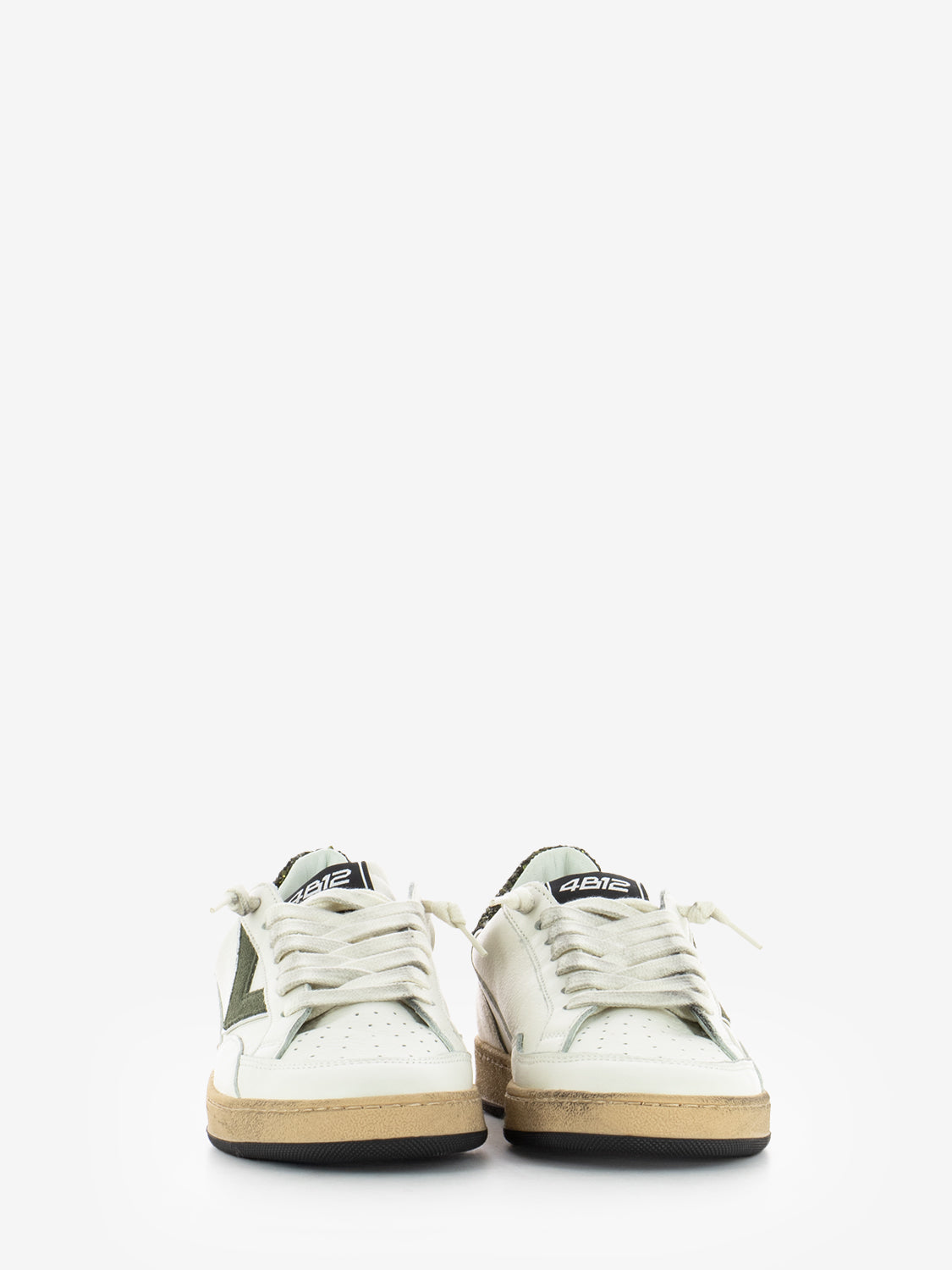 WHITE/GLITTER/GREEN SNEAKER PLAYNEW-D236