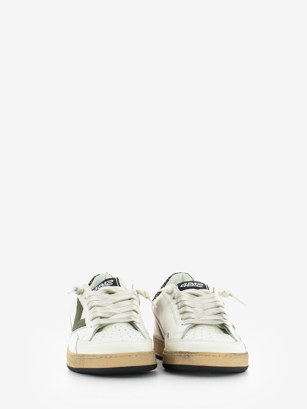WHITE/GLITTER/GREEN SNEAKER PLAYNEW-D236