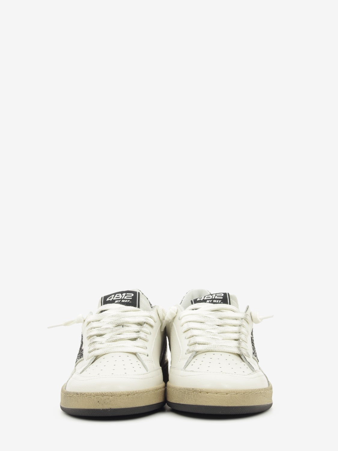 LEATHER SNEAKER WHITE/BLACK PLAYNEW-D2043