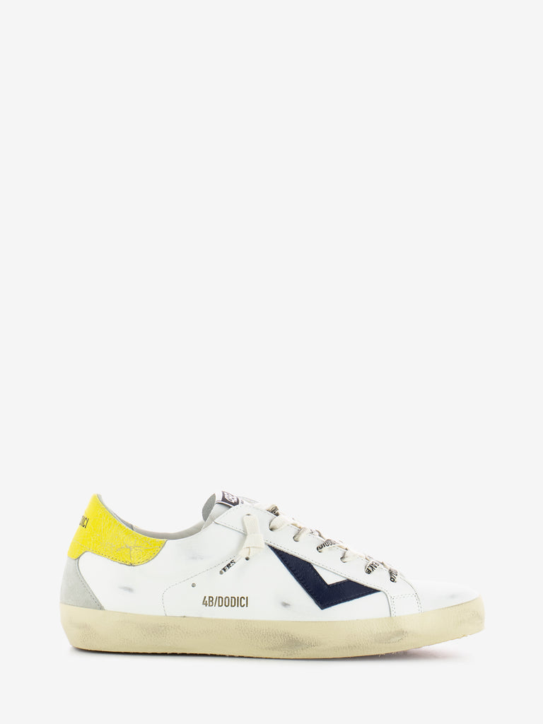 4B12 - Sneakers Suprime bianco / blu / giallo