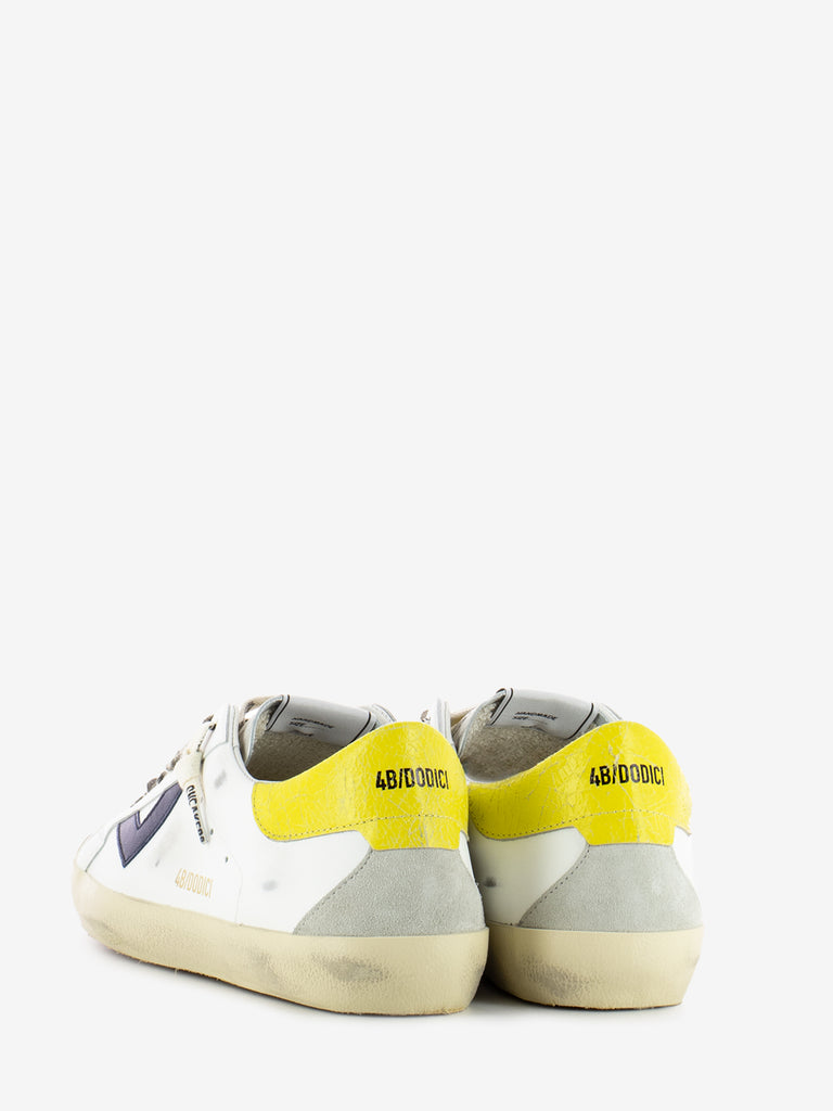 4B12 - Sneakers Suprime bianco / blu / giallo