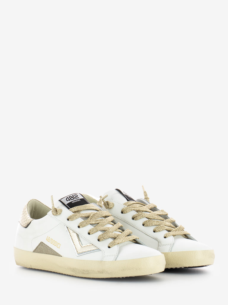 4B12 - Sneakers Suprime bianco / oro