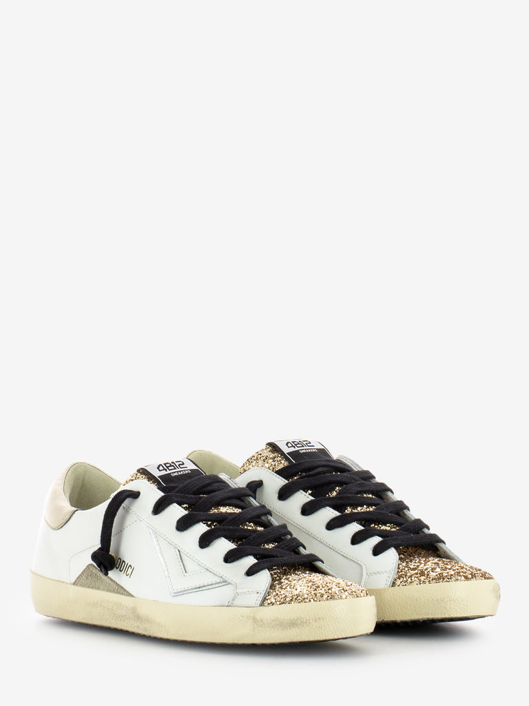 4B12 - Sneakers Suprime bianco / oro