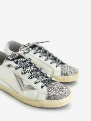 4B12 - Sneakers Suprime glitter argento