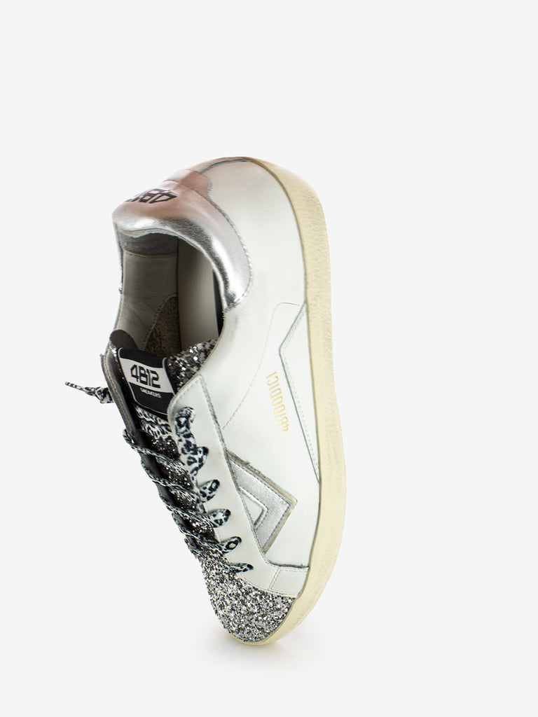 4B12 - Sneakers Suprime glitter argento