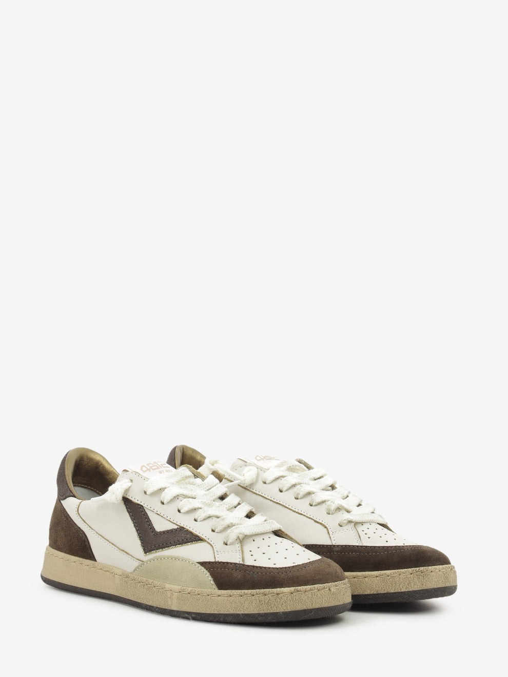 LEATHER SNEAKER WHITE/BRONZE PLAYNEW-D2045