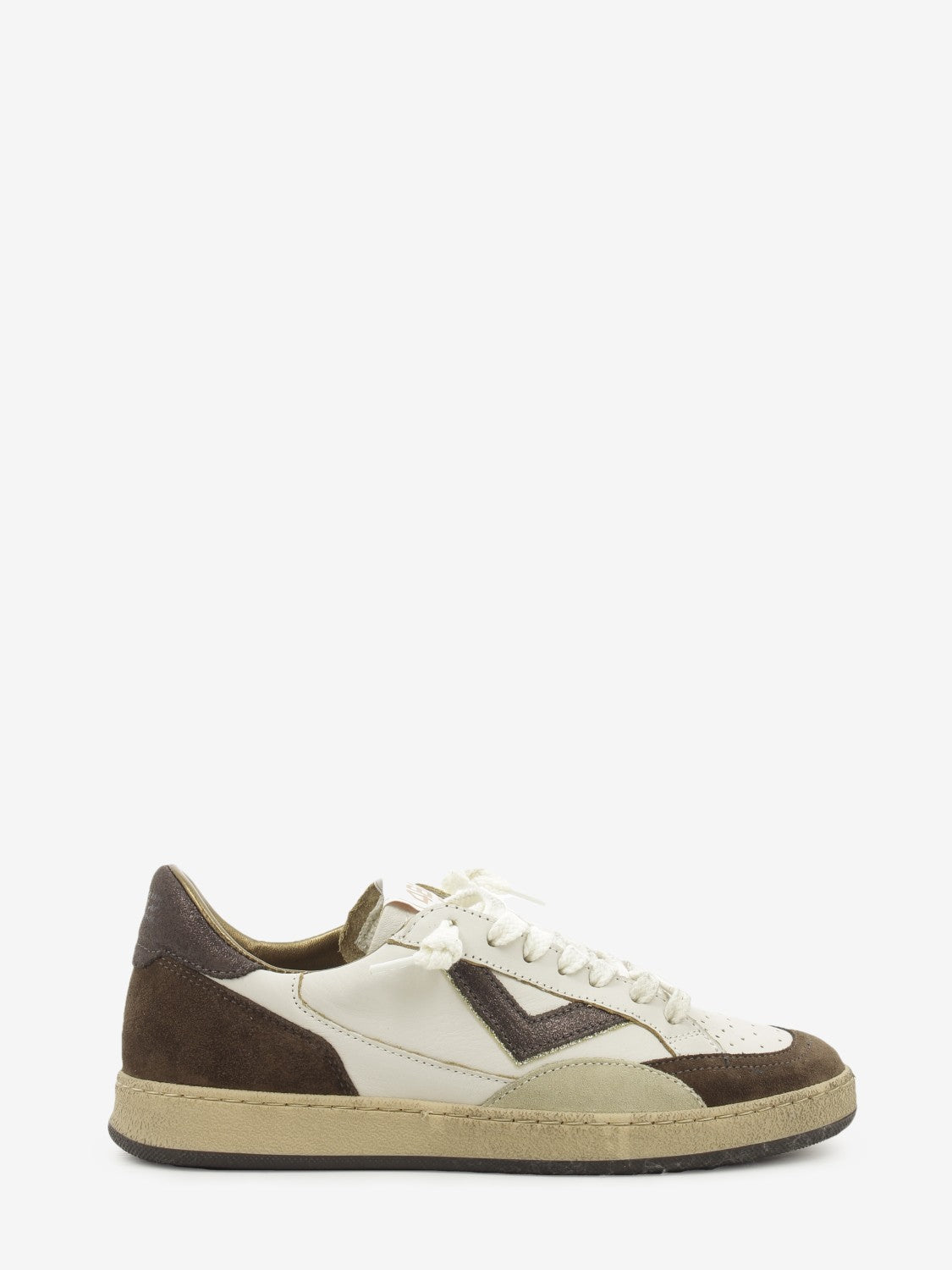 LEATHER SNEAKER WHITE/BRONZE PLAYNEW-D2045