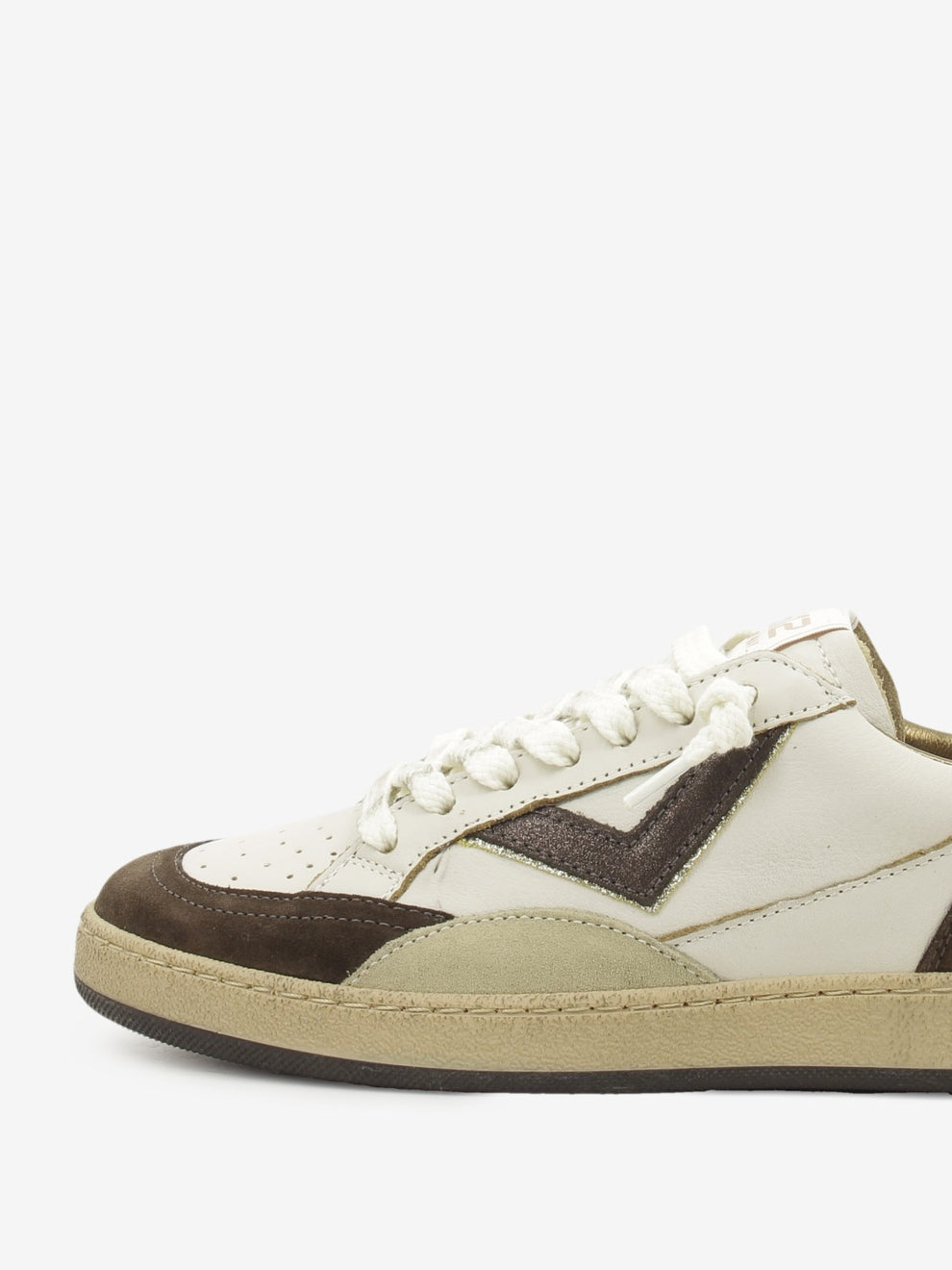 LEATHER SNEAKER WHITE/BRONZE PLAYNEW-D2045
