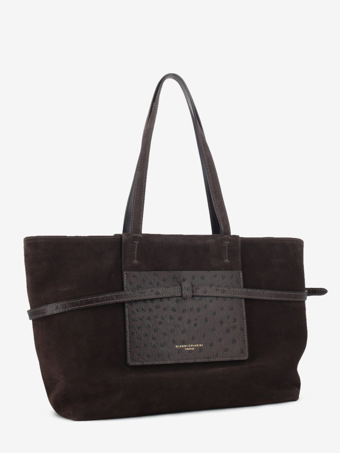 Borsa in suede Belty large moka