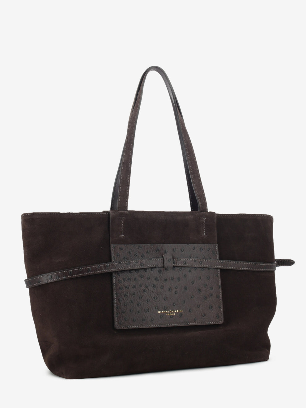 Borsa in suede Belty large moka