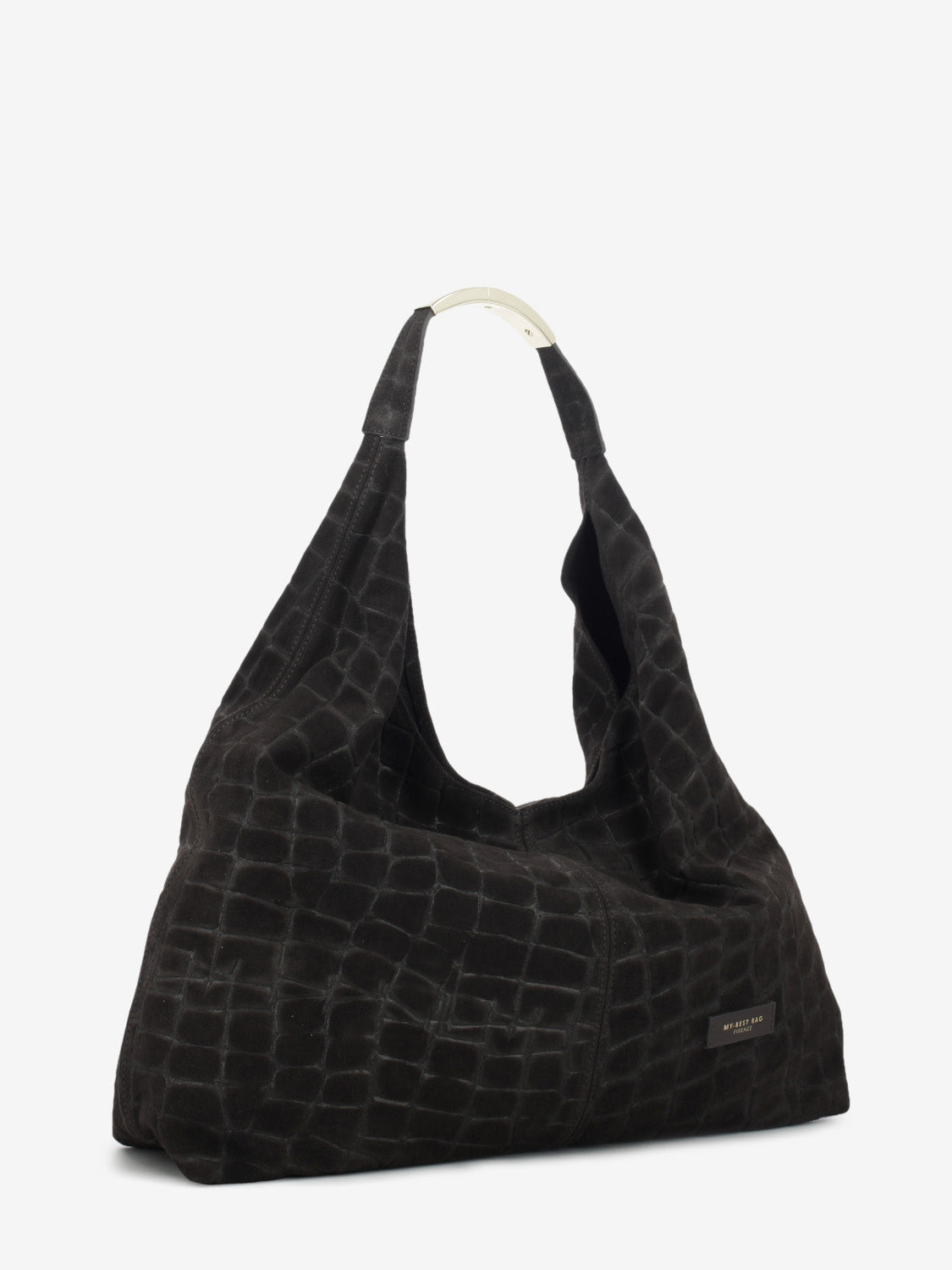 Borsa in suede dark brown