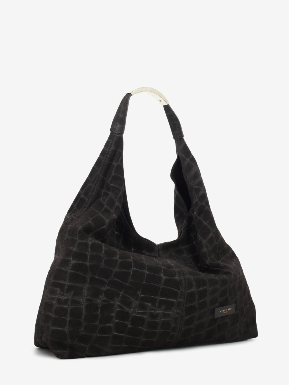 Borsa in suede dark brown