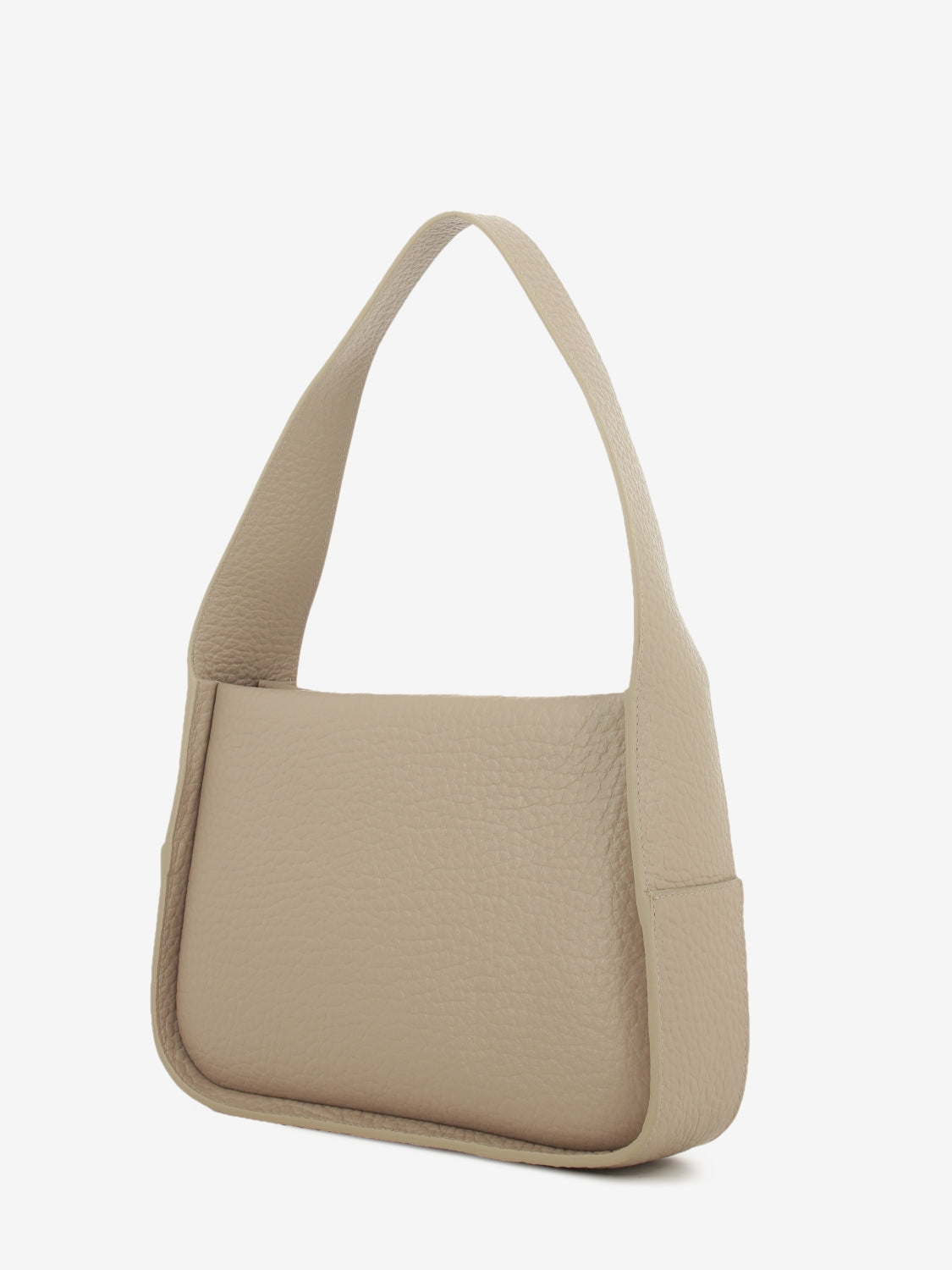 Borsa in pelle martellata beige