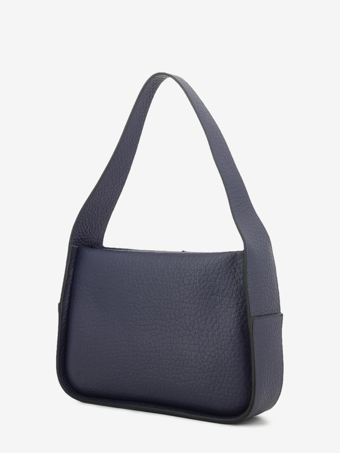 Borsa in pelle martellata blu