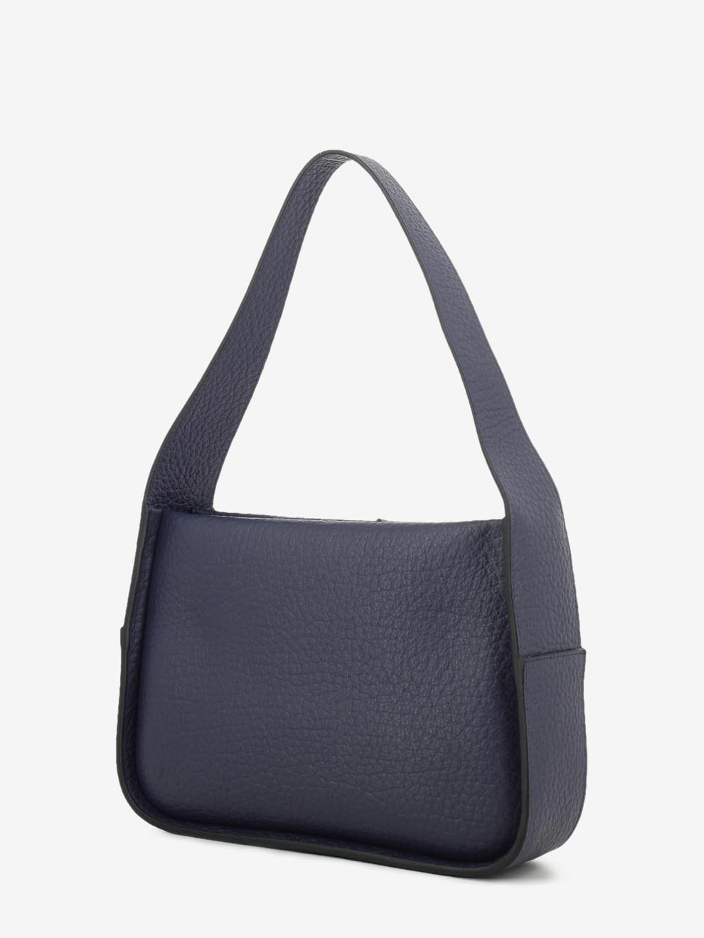Borsa in pelle martellata blu