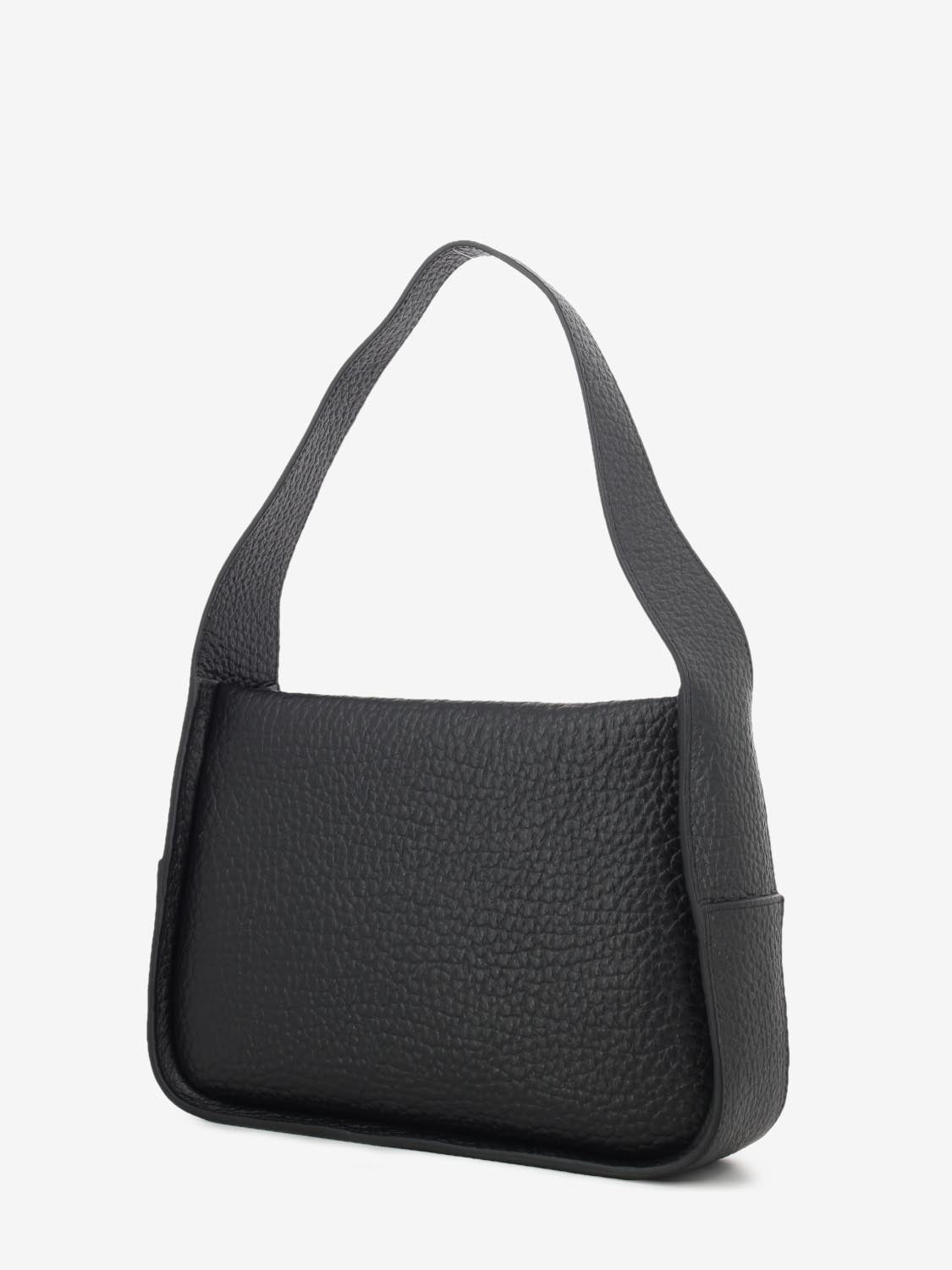 Borsa in pelle martellata nero