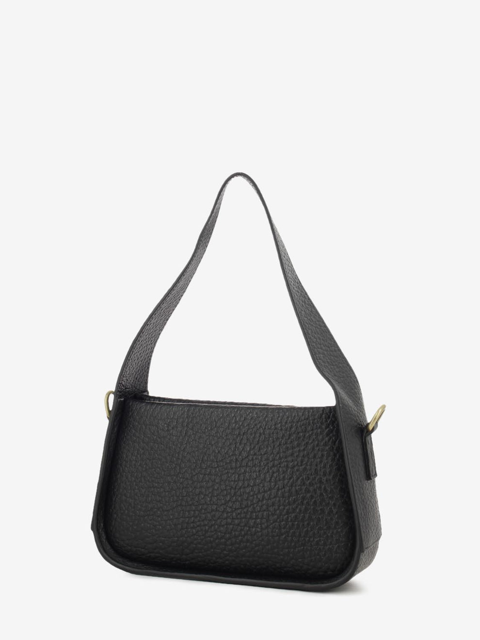 Borsa in pelle maxi grana nera
