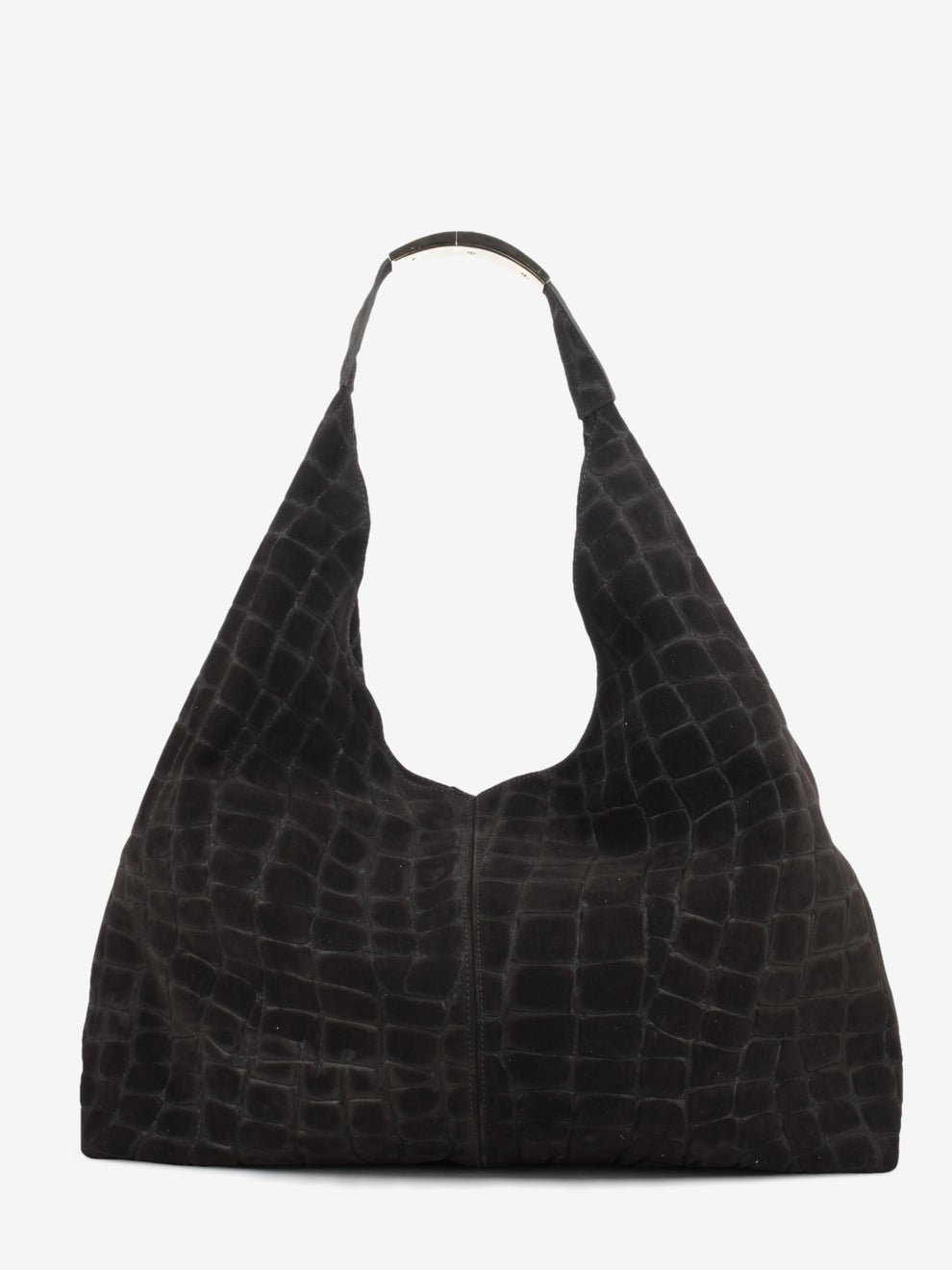 Borsa in suede dark brown