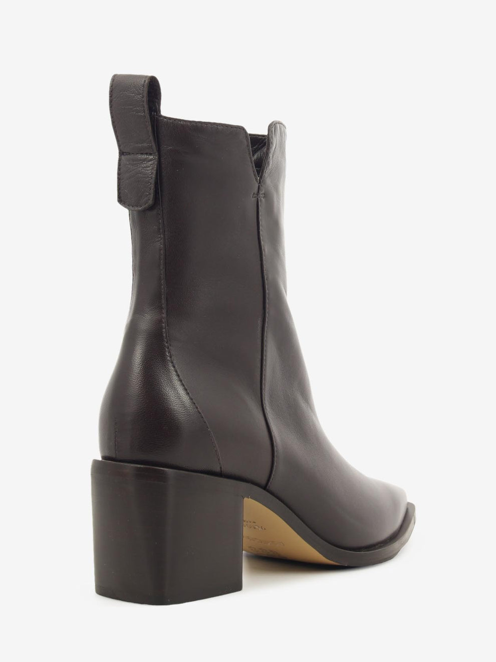 Tronchetto in pelle con zip coffee