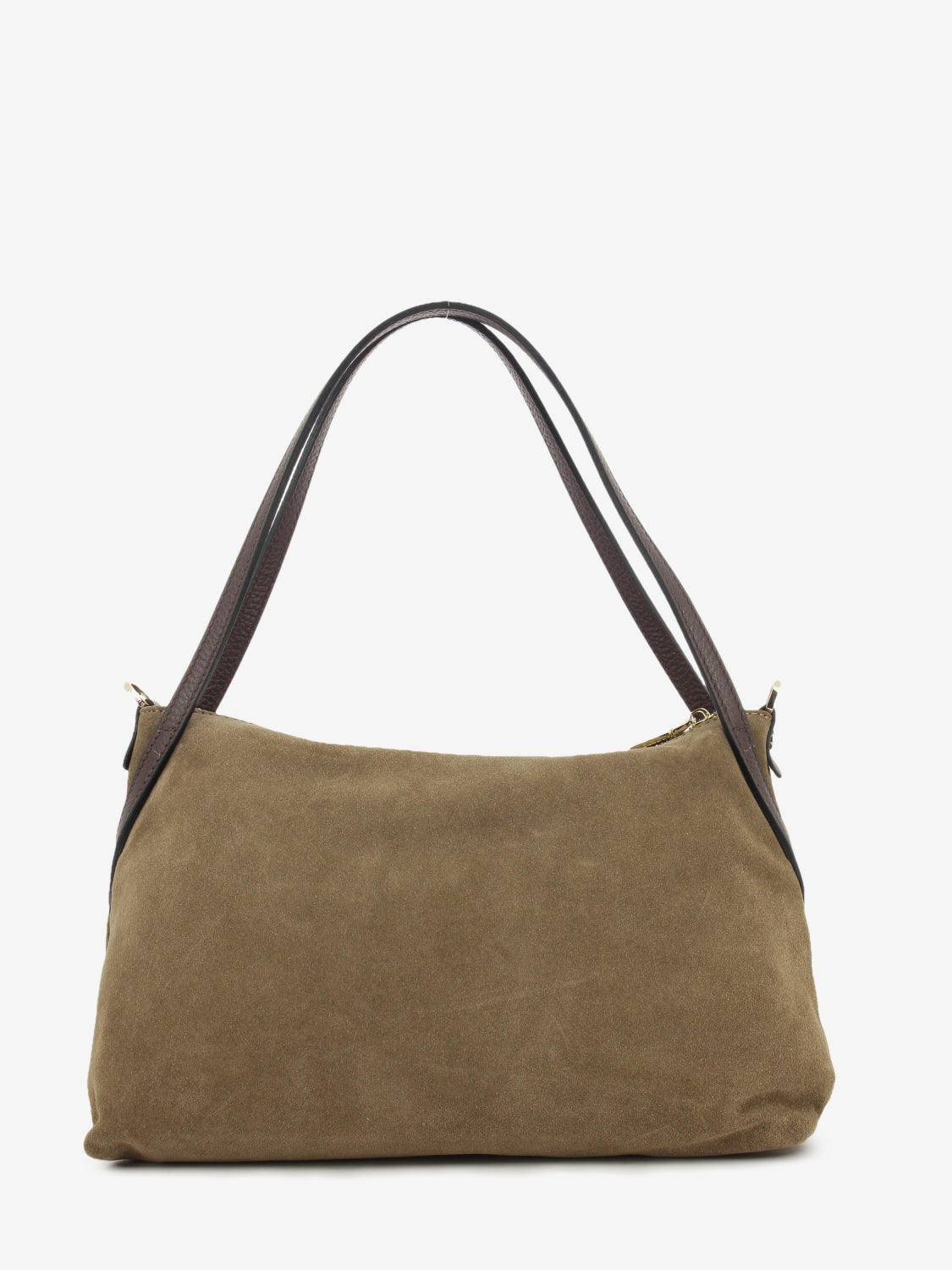 Borsa Maya S in suede tortora