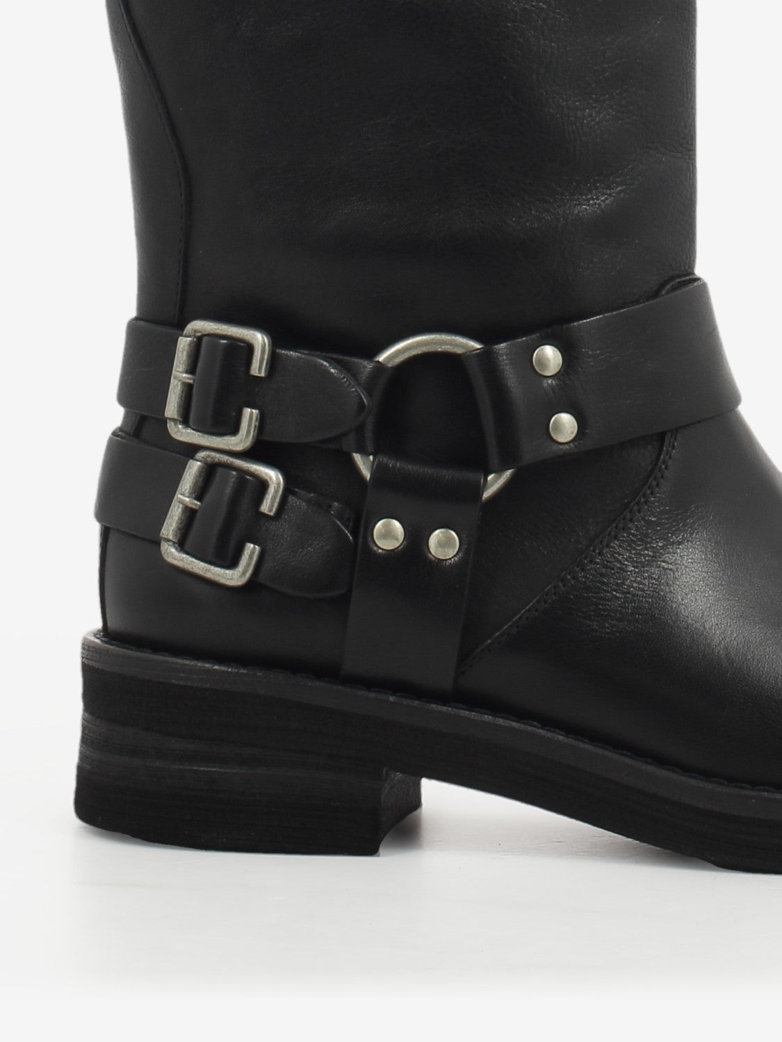 Black Otello leather biker jacket