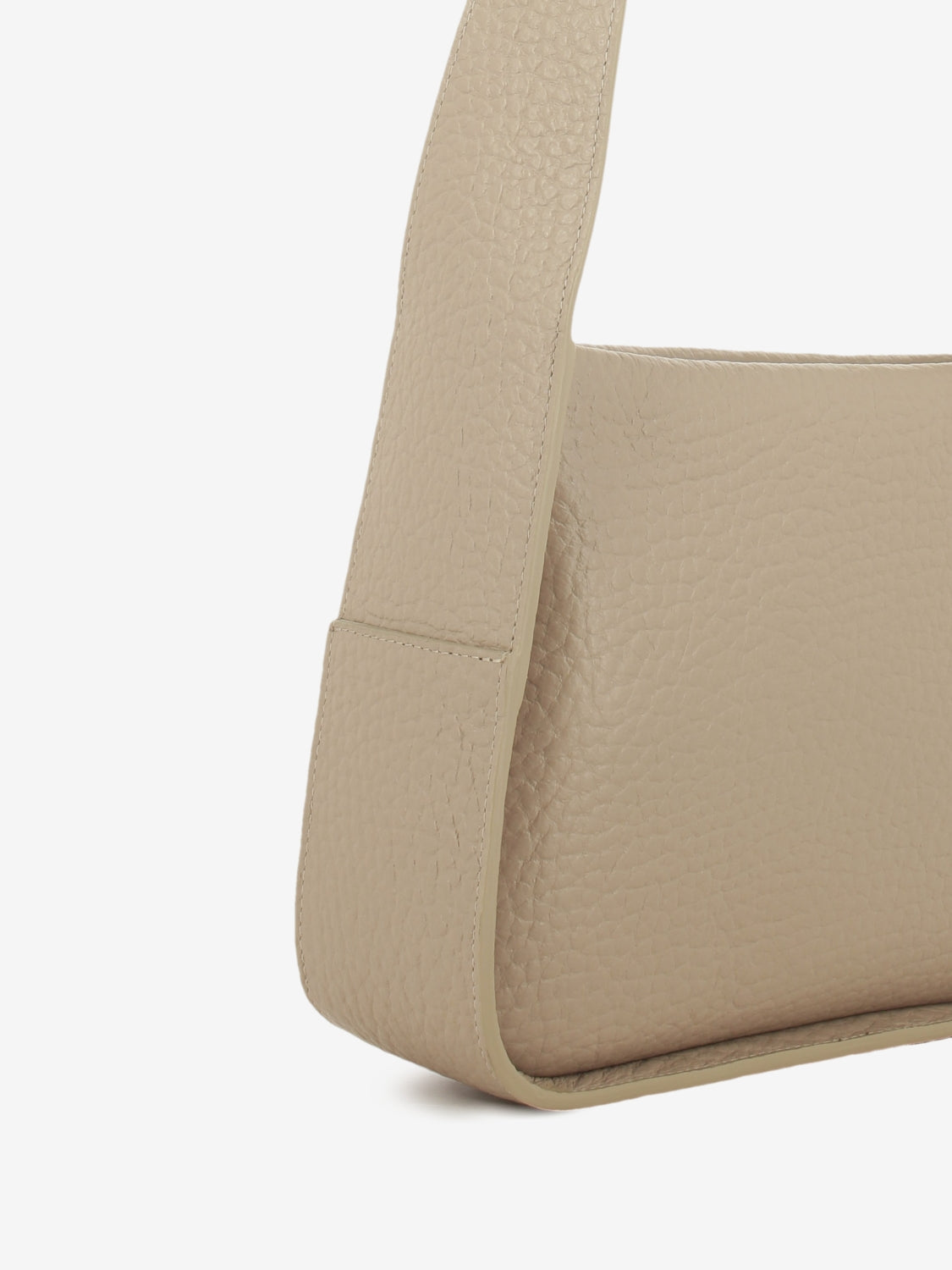 Borsa in pelle martellata beige