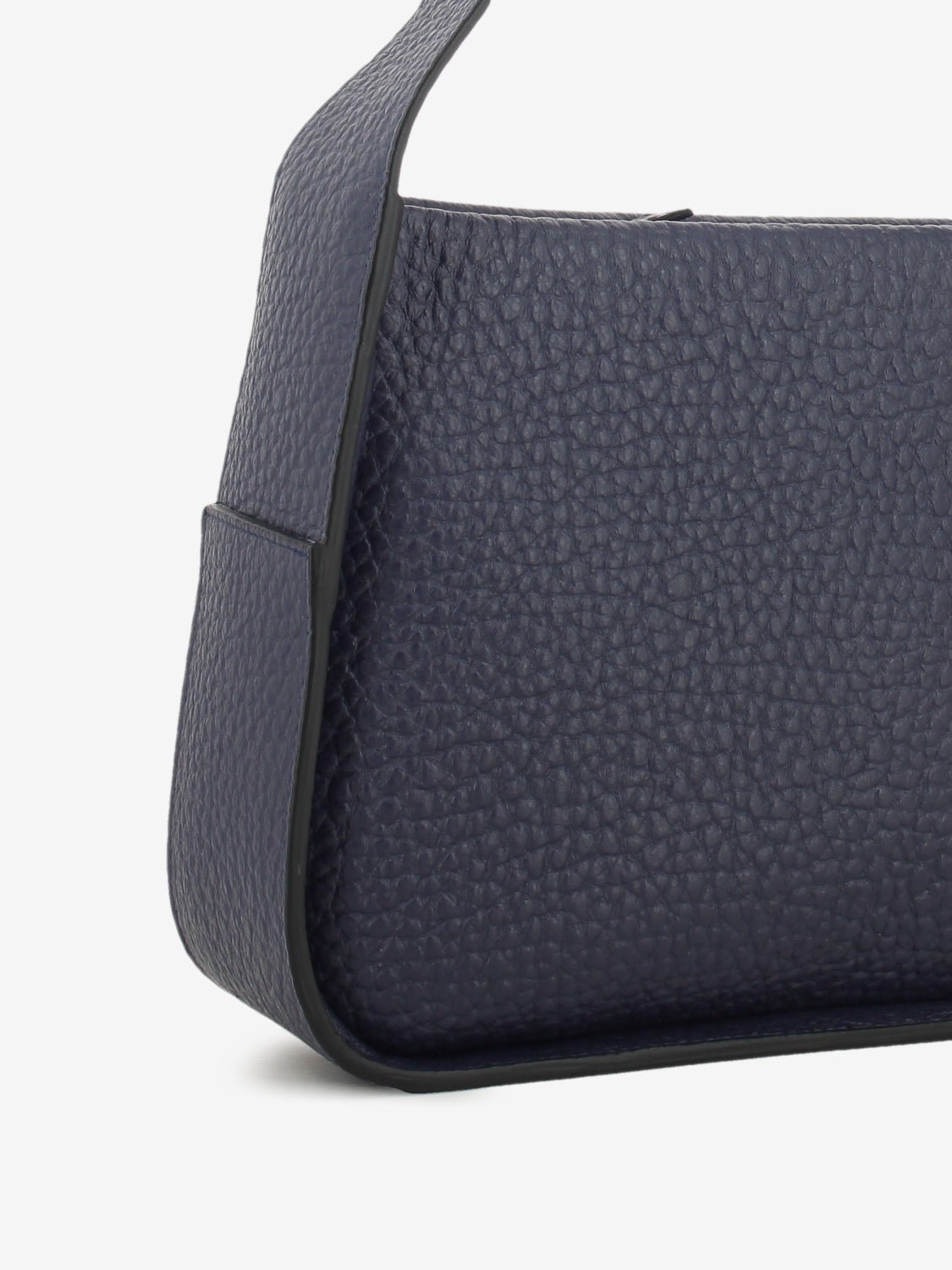 Borsa in pelle martellata blu