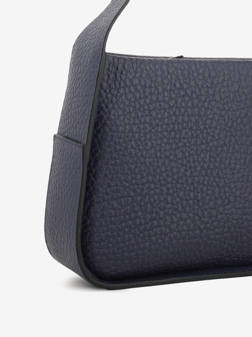 Borsa in pelle martellata blu