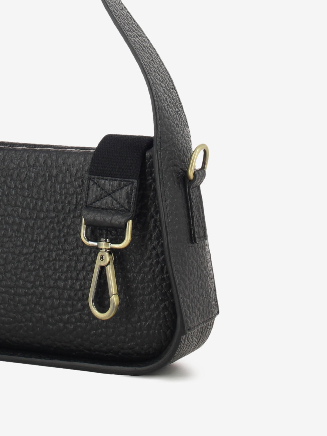 Borsa in pelle maxi grana nera