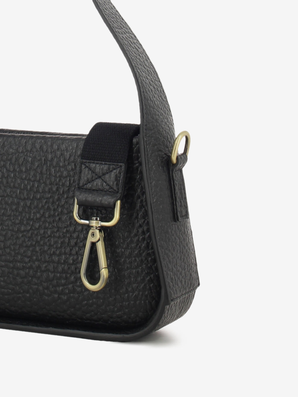 Borsa in pelle maxi grana nera