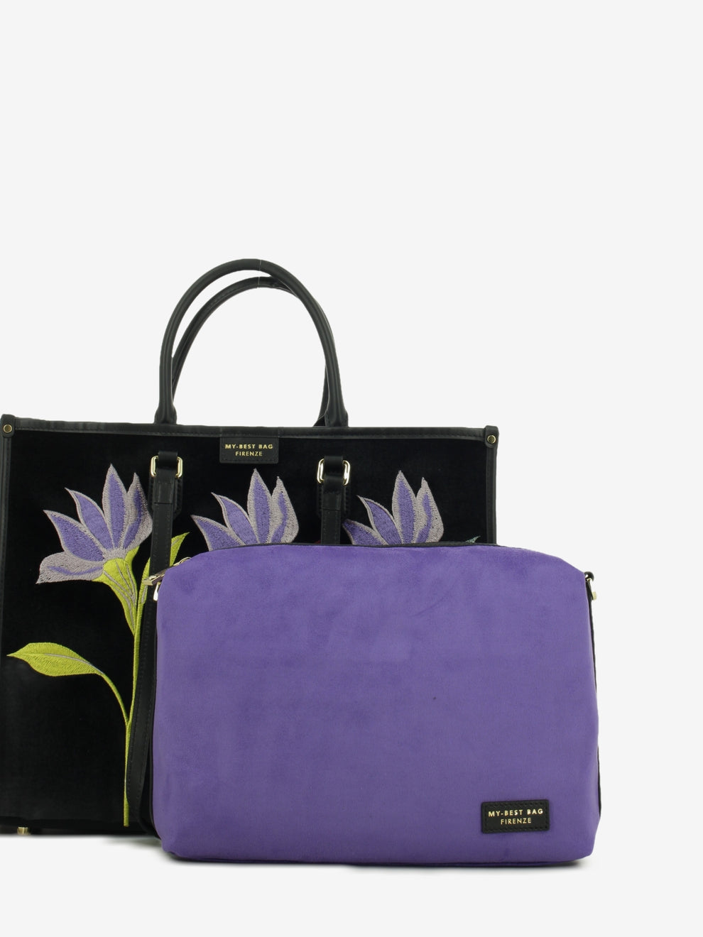 Borsa Atena Essence black flower