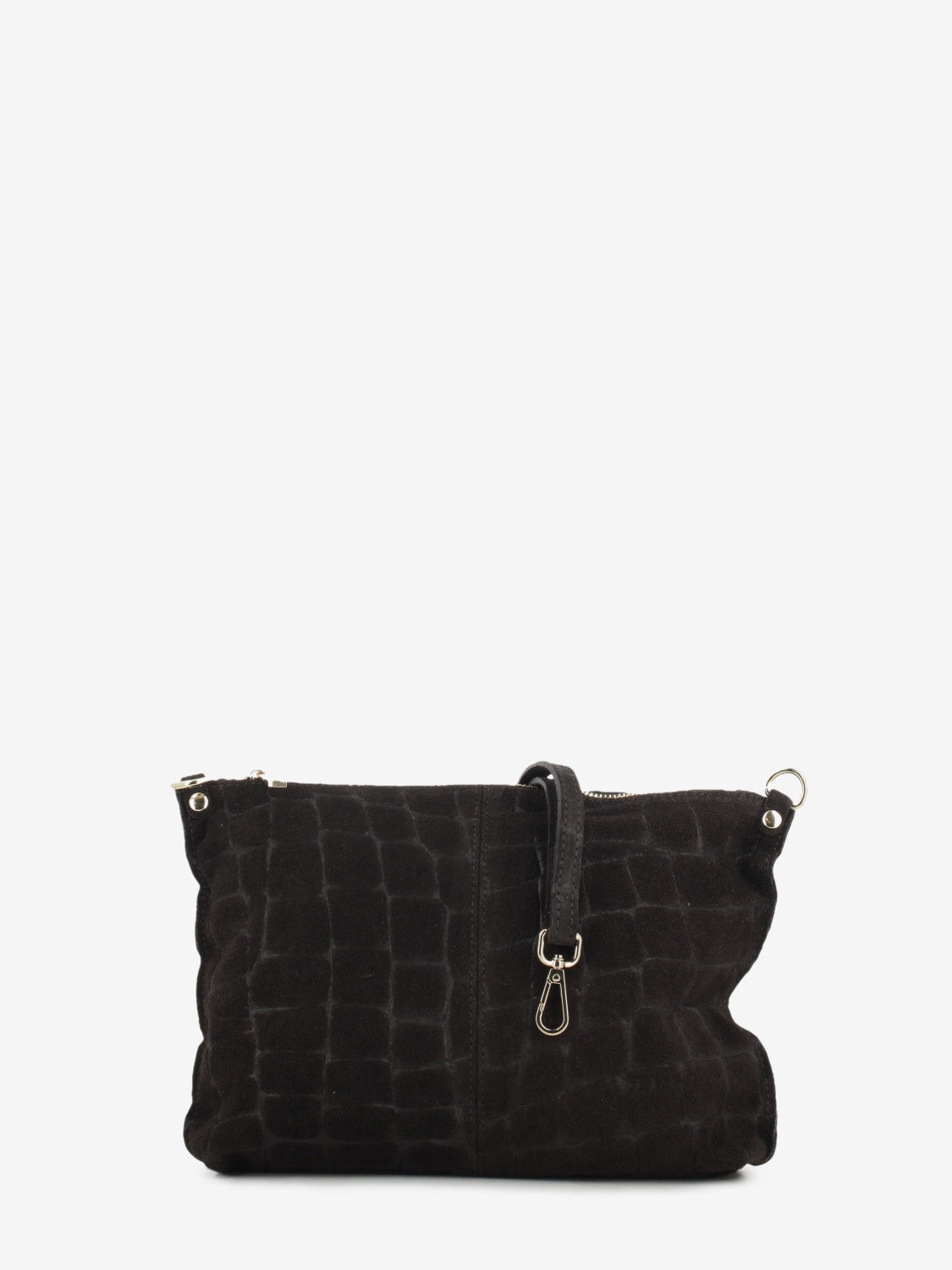 Borsa in suede dark brown