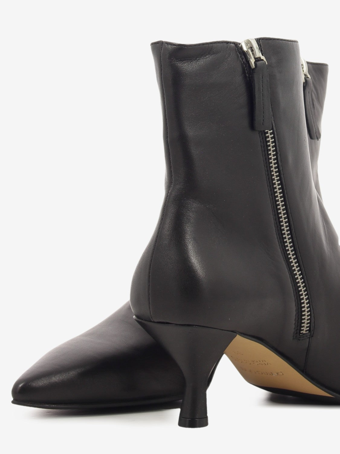 Tronchetto in pelle con zip coffee