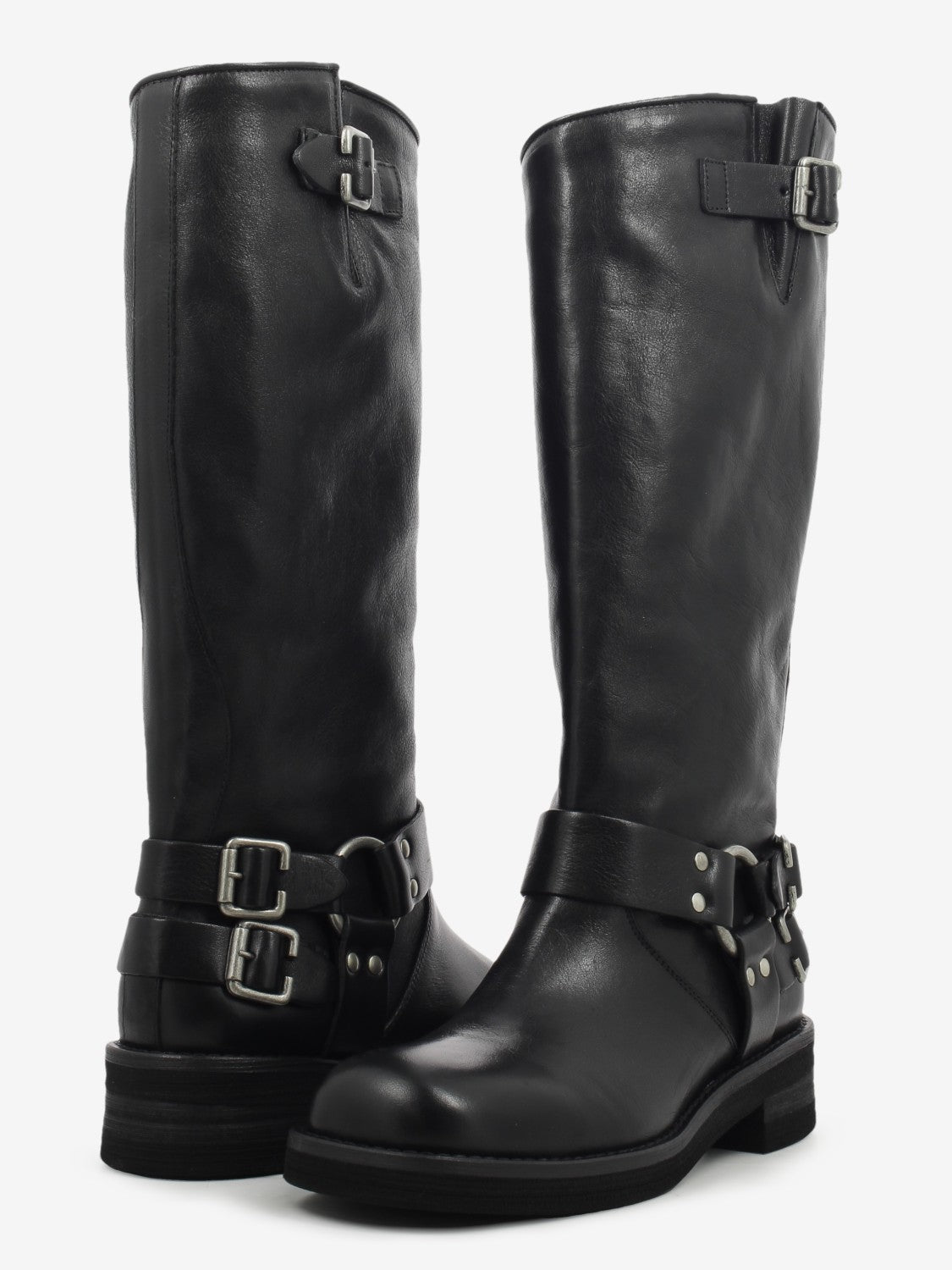 Black Otello leather biker jacket
