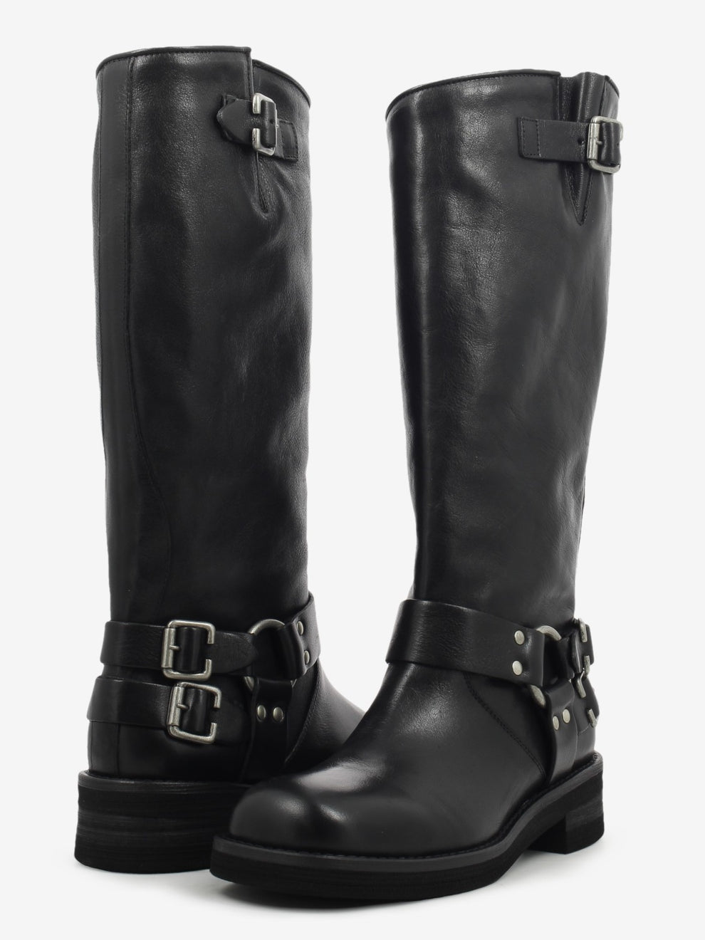 Black Otello leather biker jacket
