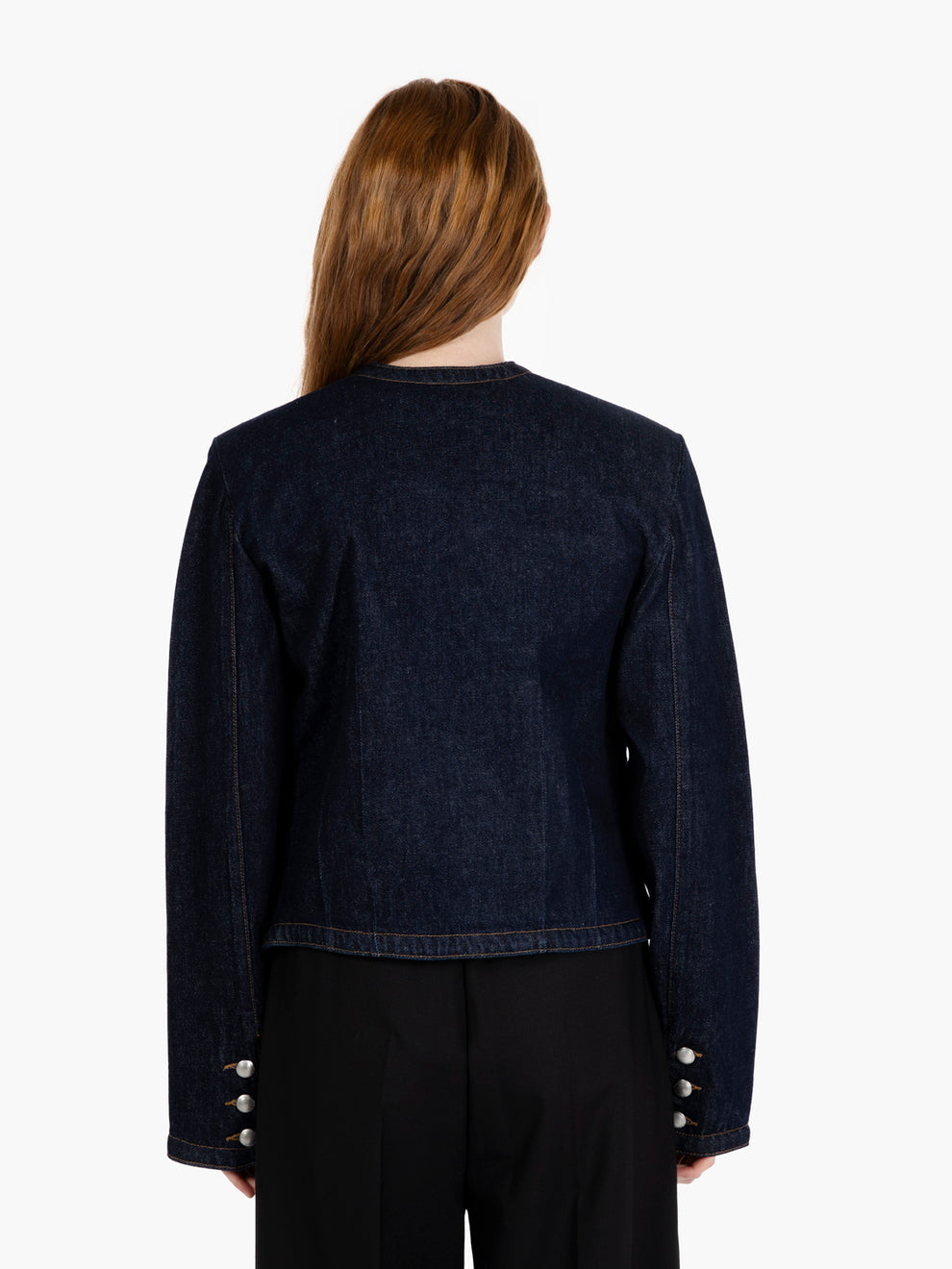 Lady jacket smoove dark denim