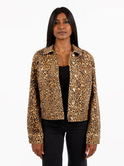 7 FOR ALL MANKIND - Classic trucker leopard print