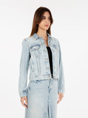 7 FOR ALL MANKIND - Giacca denim trucker Pricila light blue