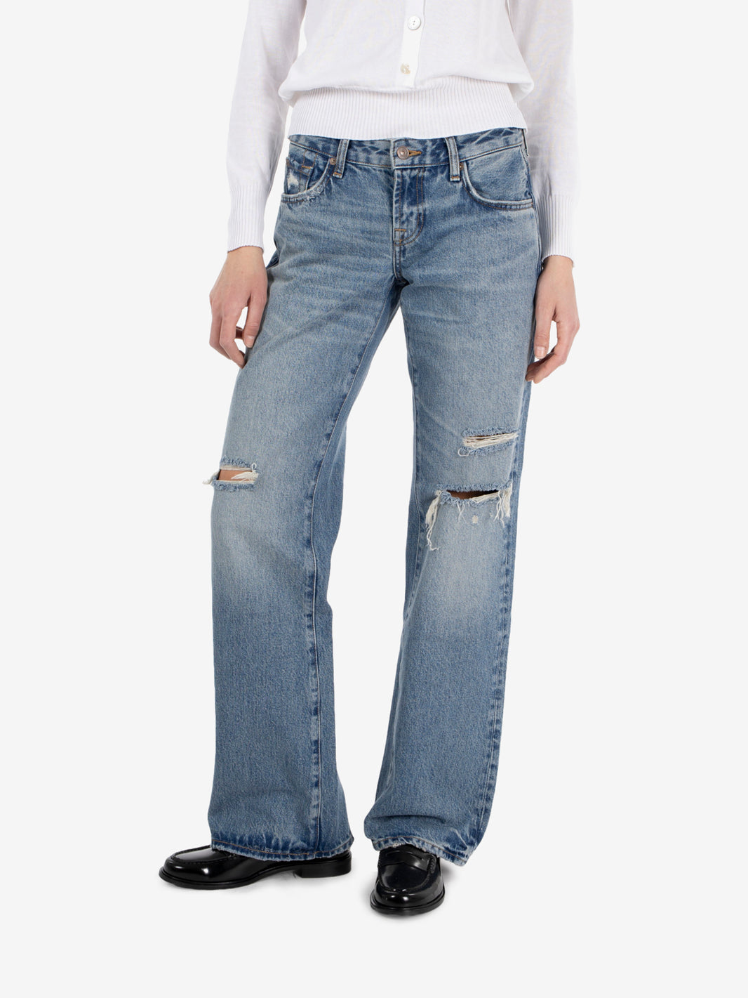 Low straight wave mid blue