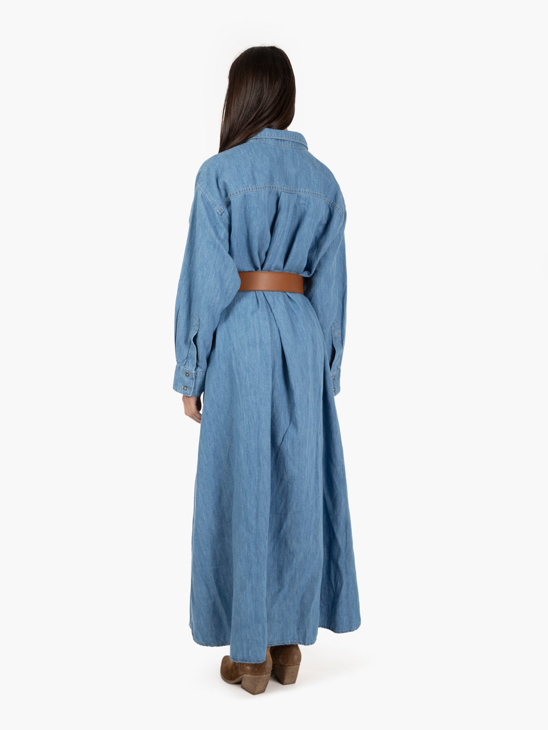 Maxi shirt dress icy light blue