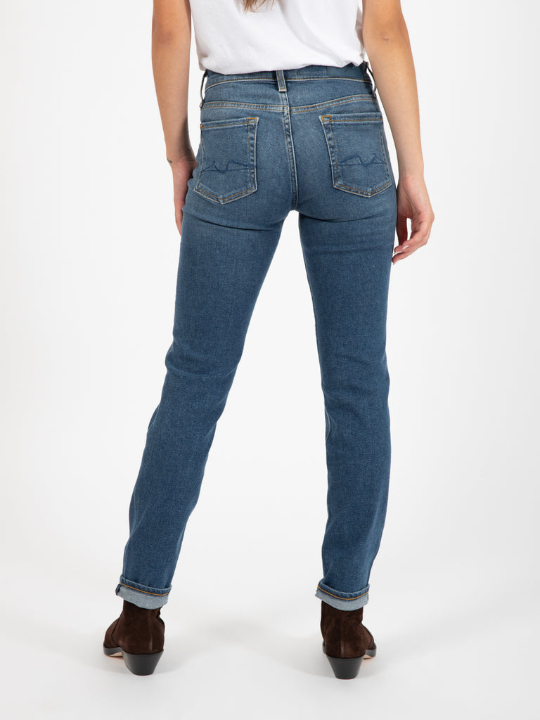 7 FOR ALL MANKIND - Roxanne Luxe Vintage blueprint dark blue