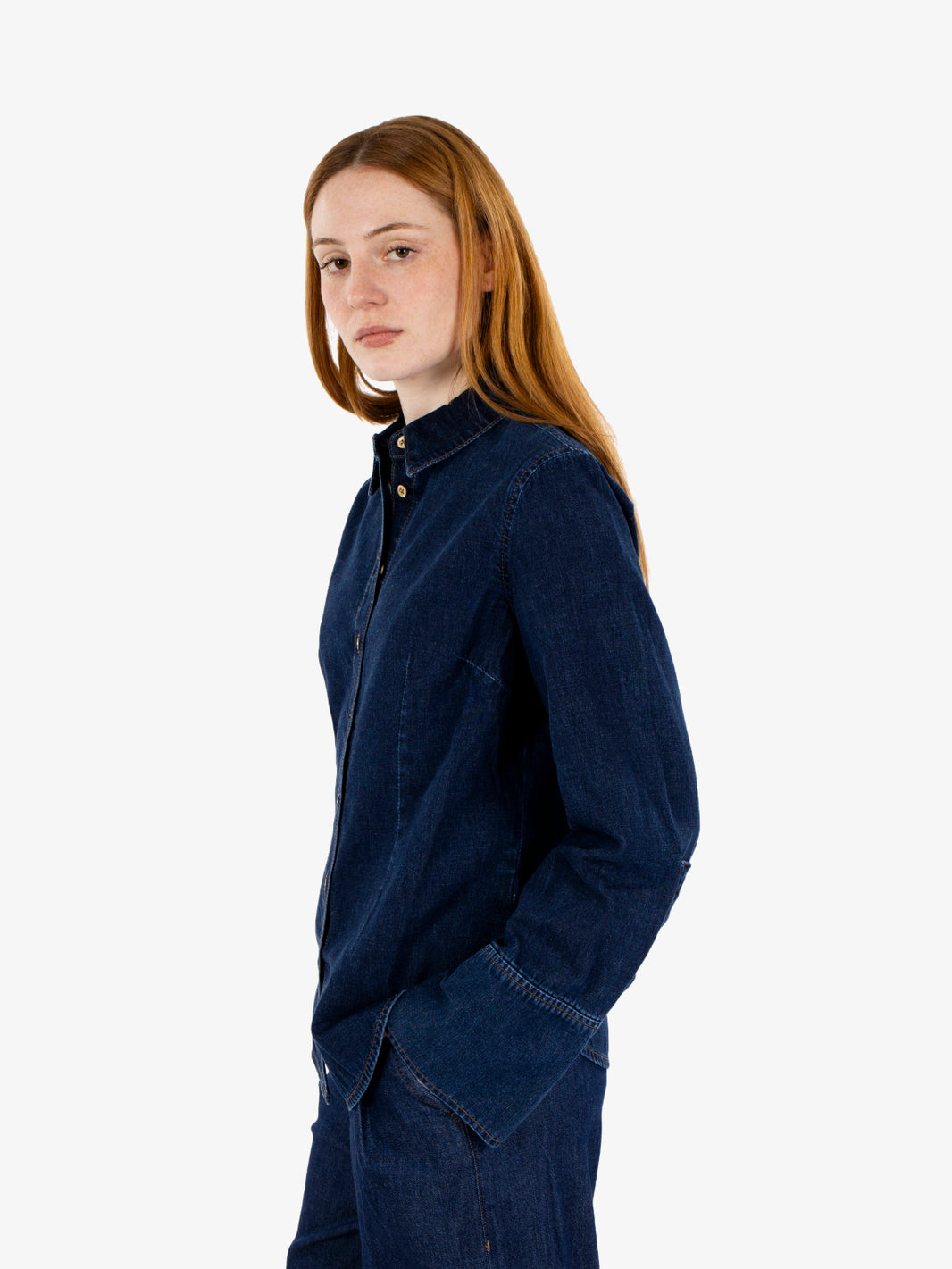 Shaped shirt indigo soul dark blue