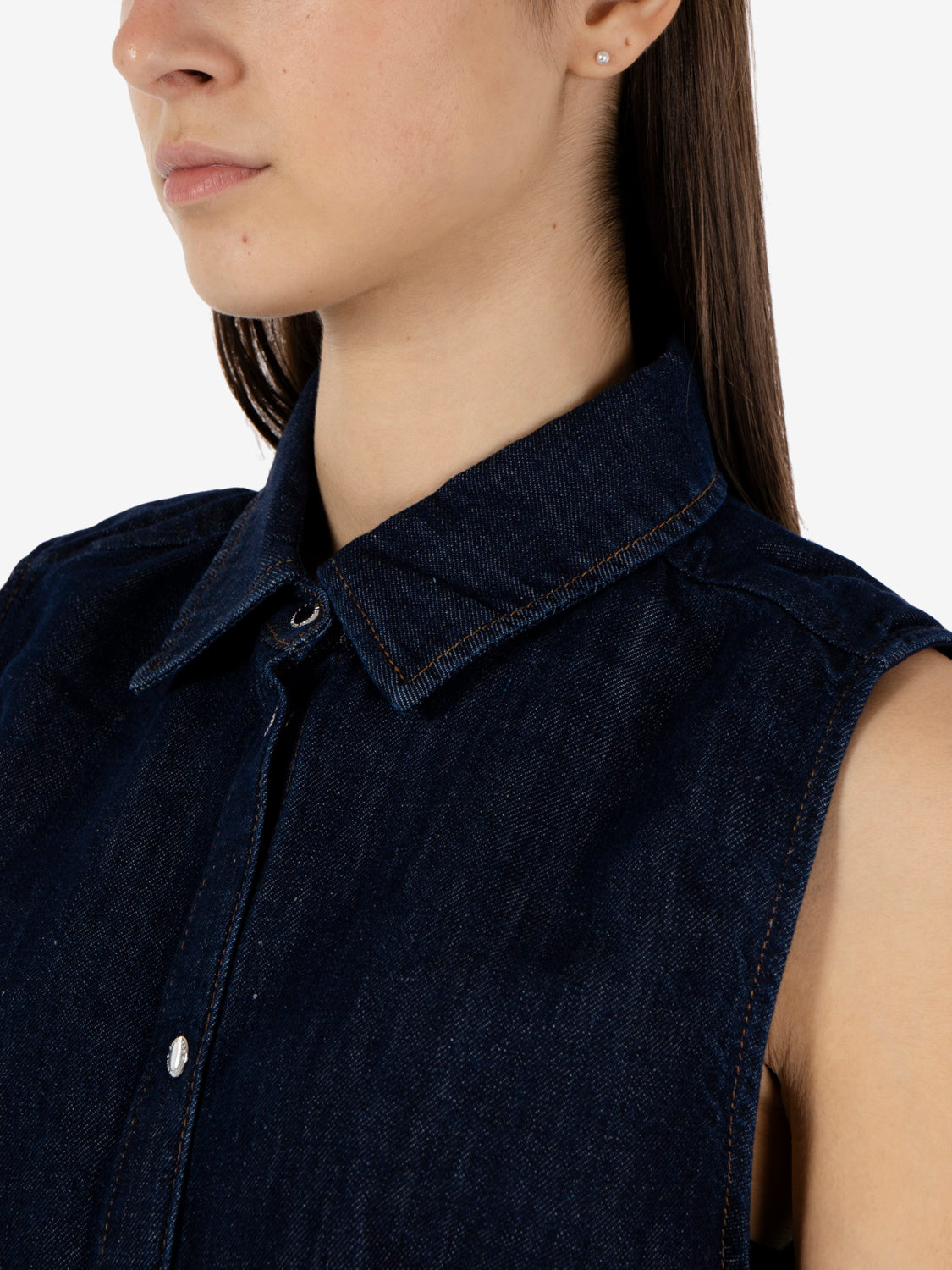 Sleveless shirt blossom dark blue