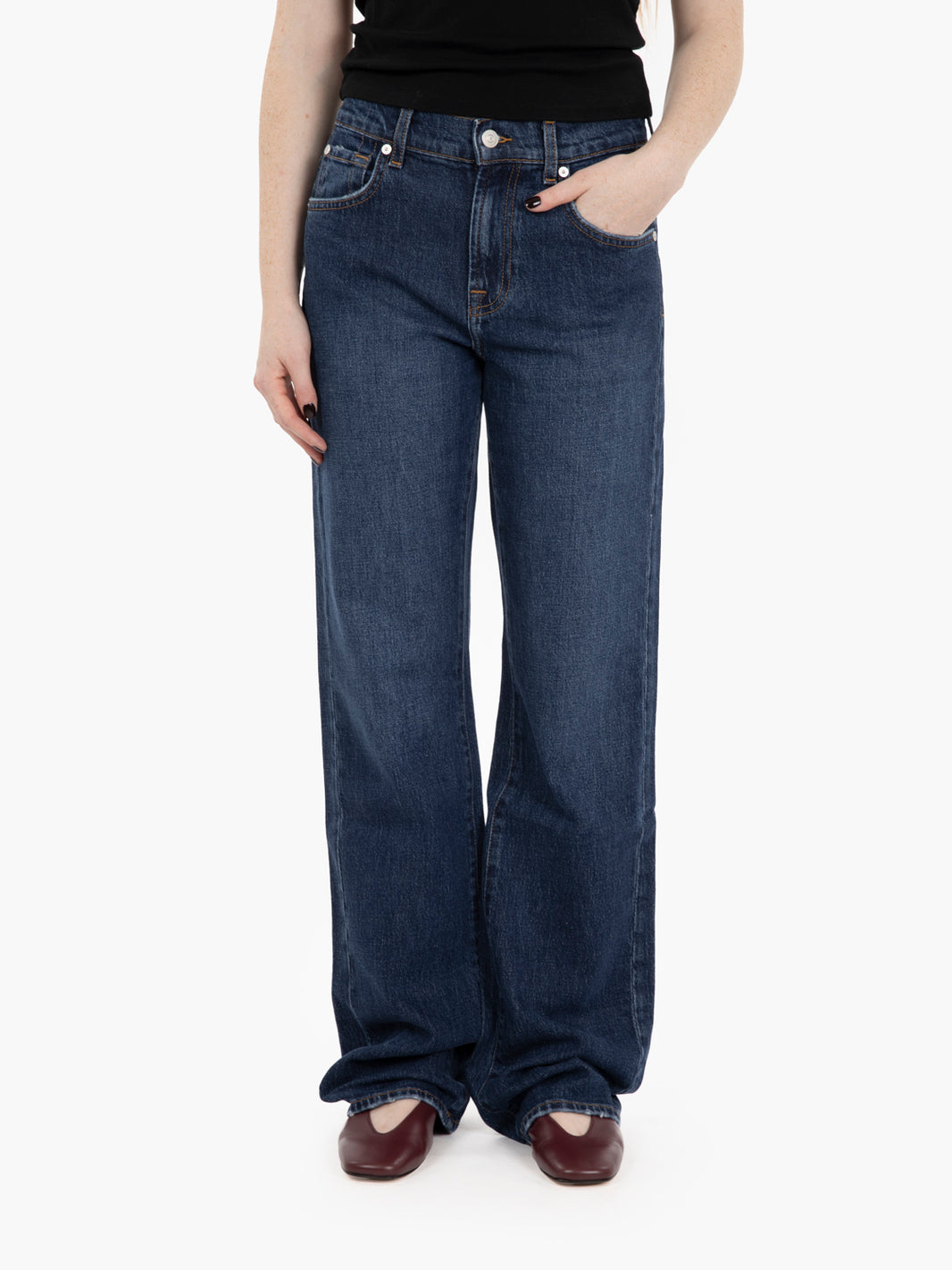 Tess blue denim radar trouser