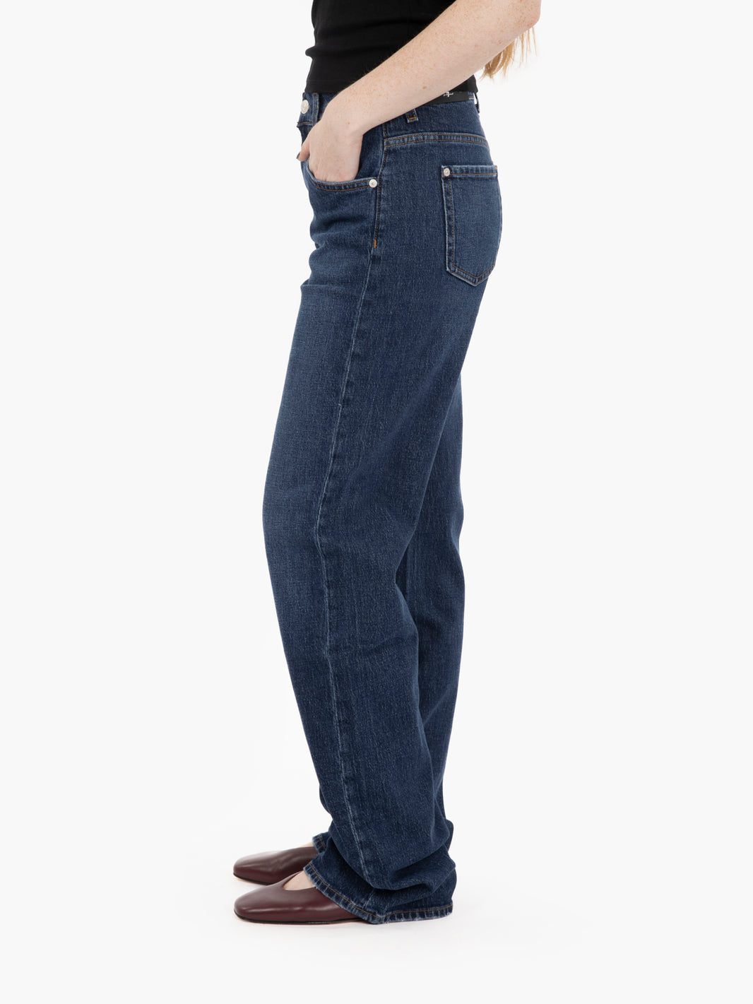 Tess blue denim radar trouser