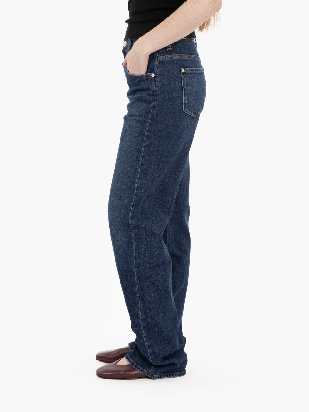 Tess blue denim radar trouser